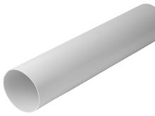 Luftkanal hvid Ø125 x 500 mm 